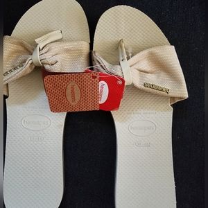 Sandals Havaianas You St. Tropez Shine Flip Flops Sz 9/10